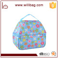 2 Schichten blumiges Muster isolierte Lunchbag Polyester Kühltasche